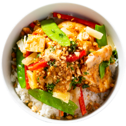 Red Coconut Curry Rice Bowl